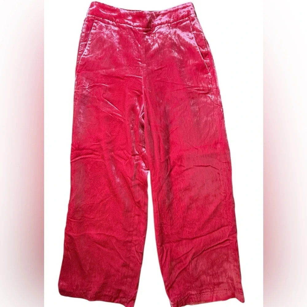 J.Crew Peyton Pull-On Velvet Pants Fuchsia Size 4 excellent condition